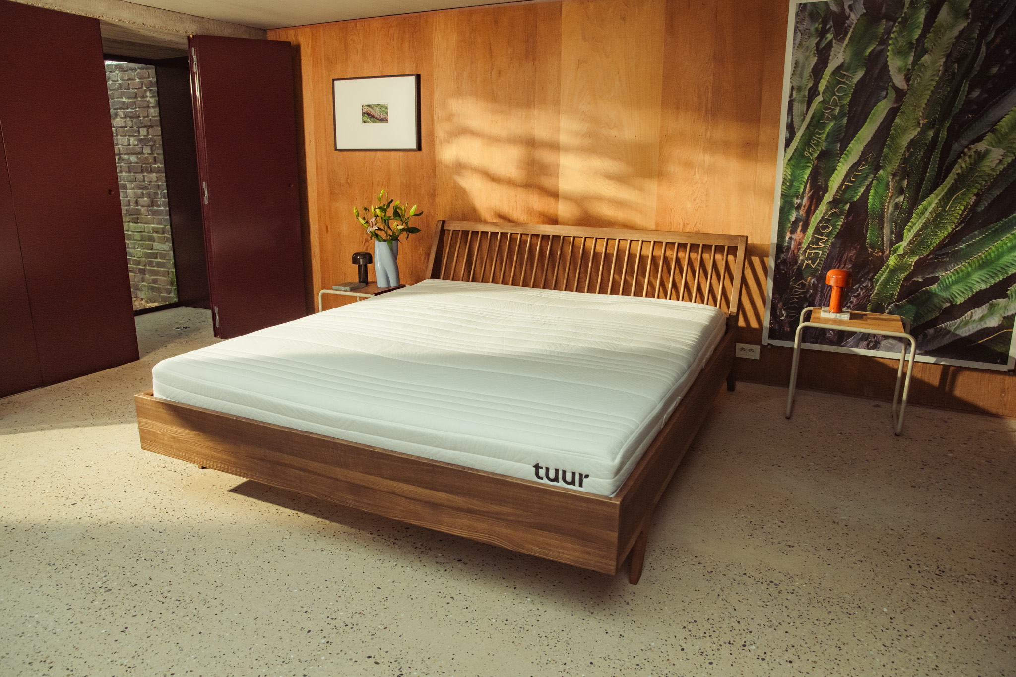 The Tuur® Bedframe in walnut colour